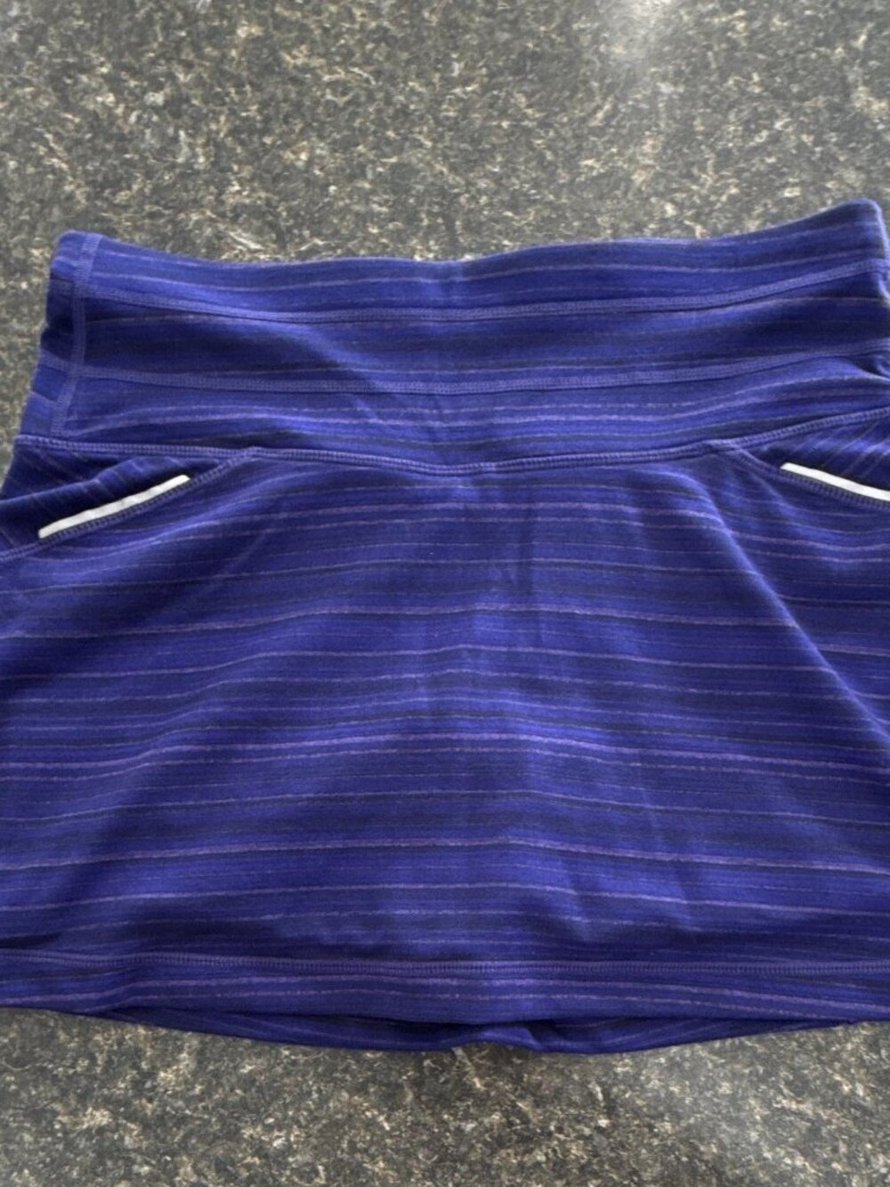 Athleta Women's Pull-On Stretch Athletic Skort Golf/Tennis Purple Blue Stripe XS